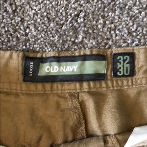 Old Navy Pants - Only worn ONCE...Linen Khaki Draw String Pants Old Navy Pants - Only worn ONCE...Linen Khaki Draw String Pants